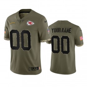 Miesten Kansas City Chiefs NFL Pelipaita Custom Olive 2022 Salute To Service